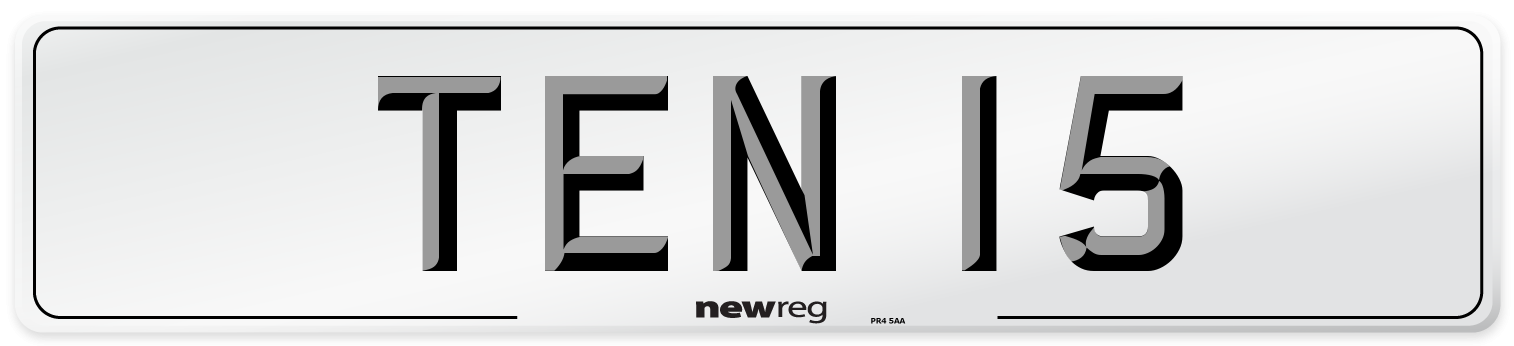 TEN 15 Number Plate from New Reg